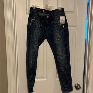Rock & Republic Dark Blue Speckled Skinny Jeans